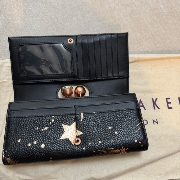 Ted Baker Black Moon and Stars Matinee Wallet - Picture 2 of 5